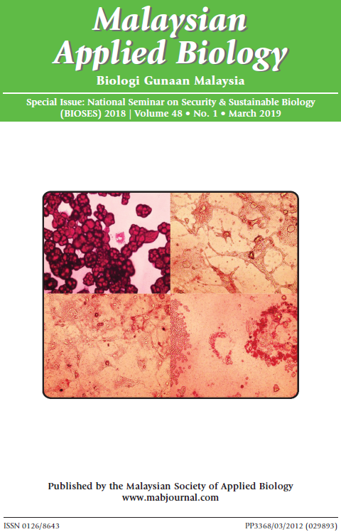 					View Vol. 48 No. 1 (2019): Special Issue: National Seminar on Security & Sustainable Biology (BIOSES) 2018
				